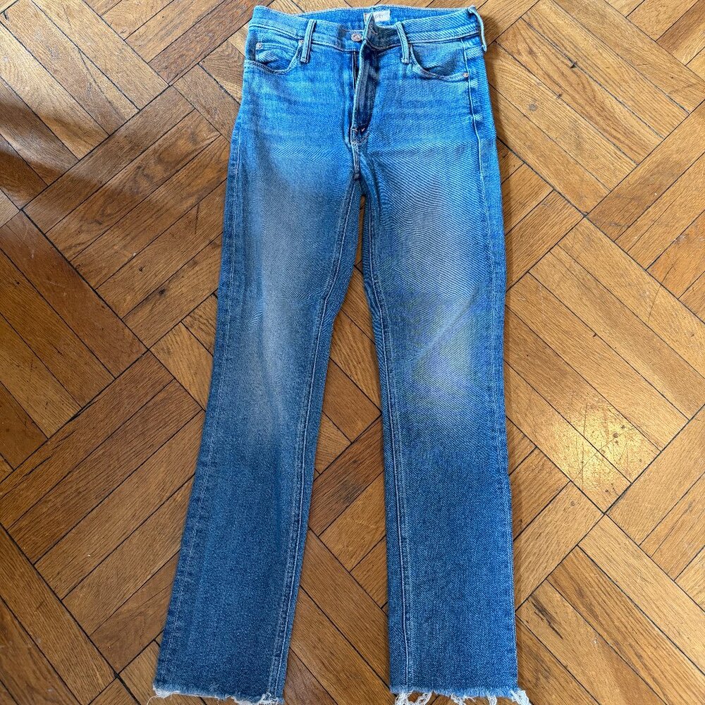 The Mid Rise Dazzler Ankle Fray MOTHER Jean